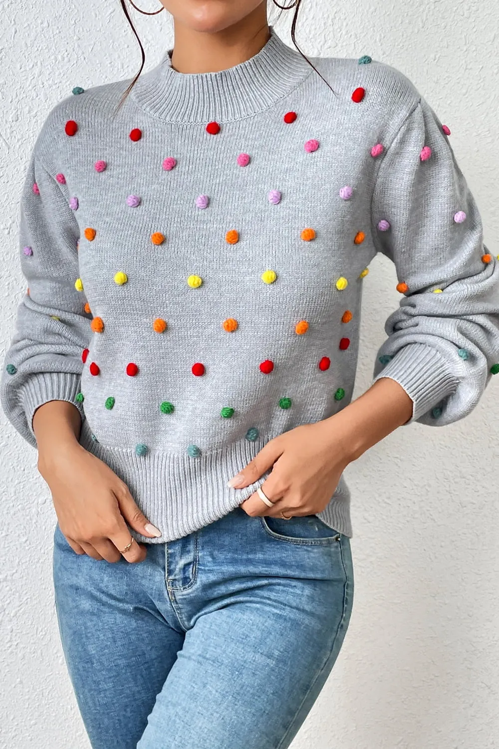 Tamira Pom-Pom Pullover Sweater