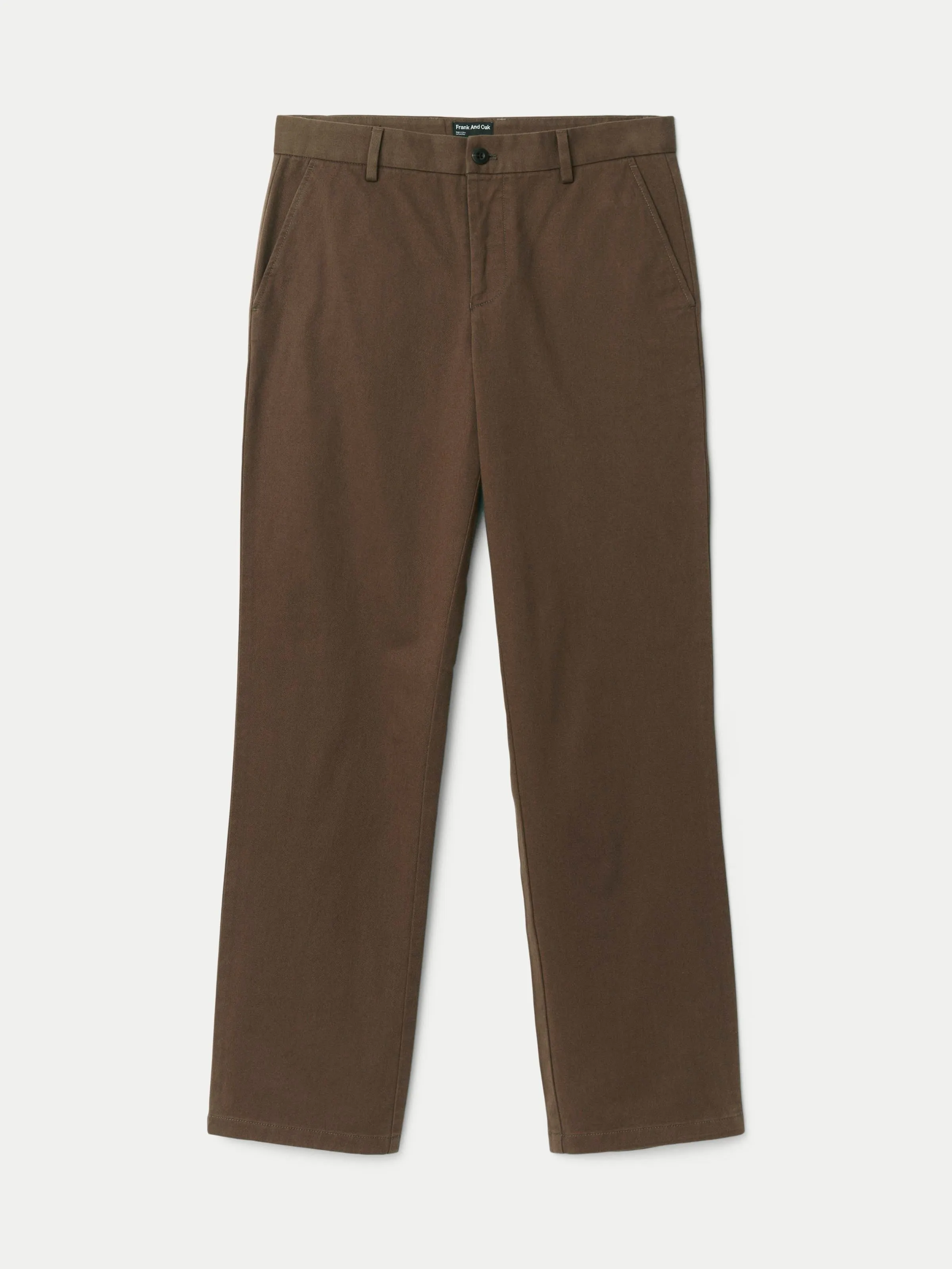 The Joey Straight Chino Pant in Chocolate Brown