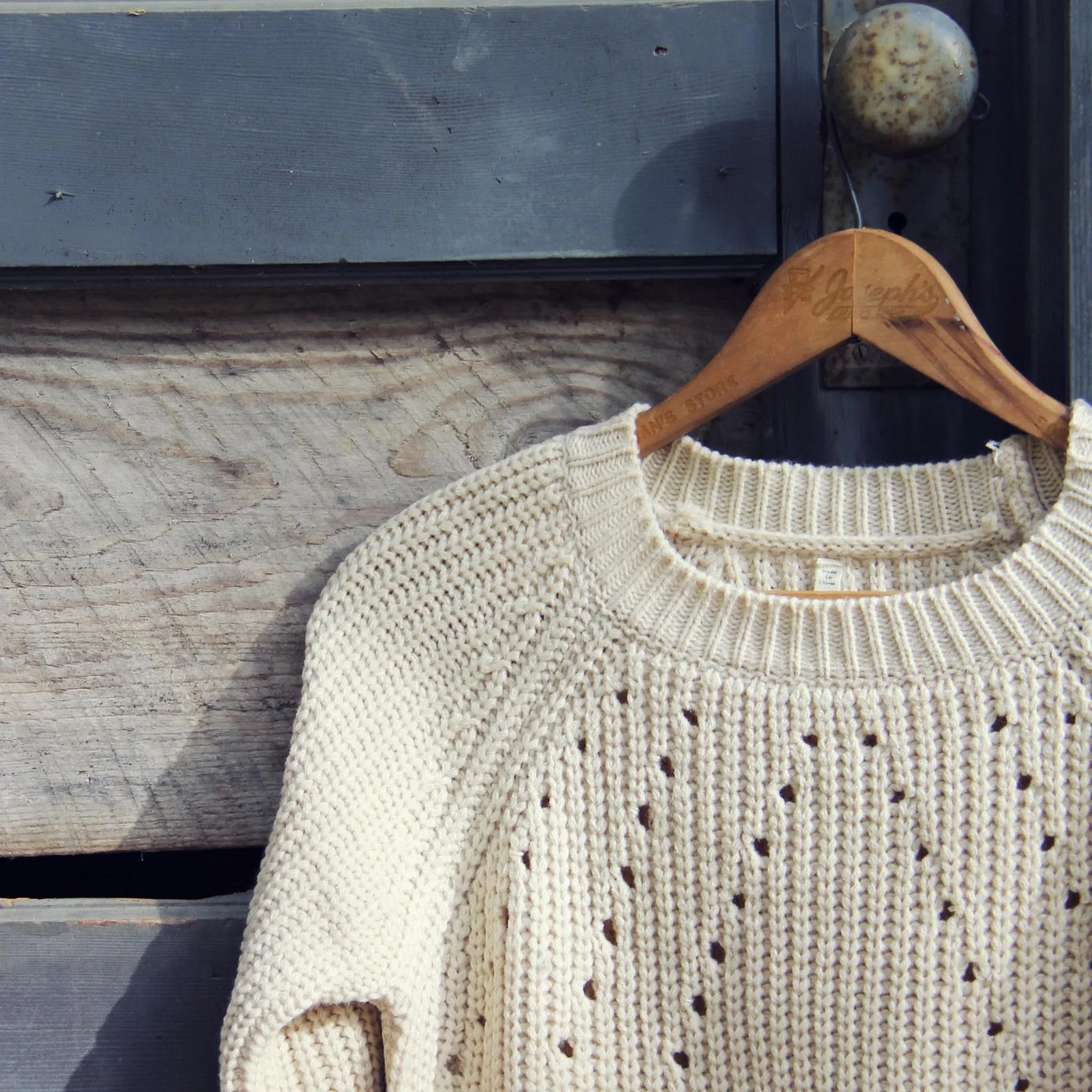 The Sugar Pine Lace Sweater in Cream