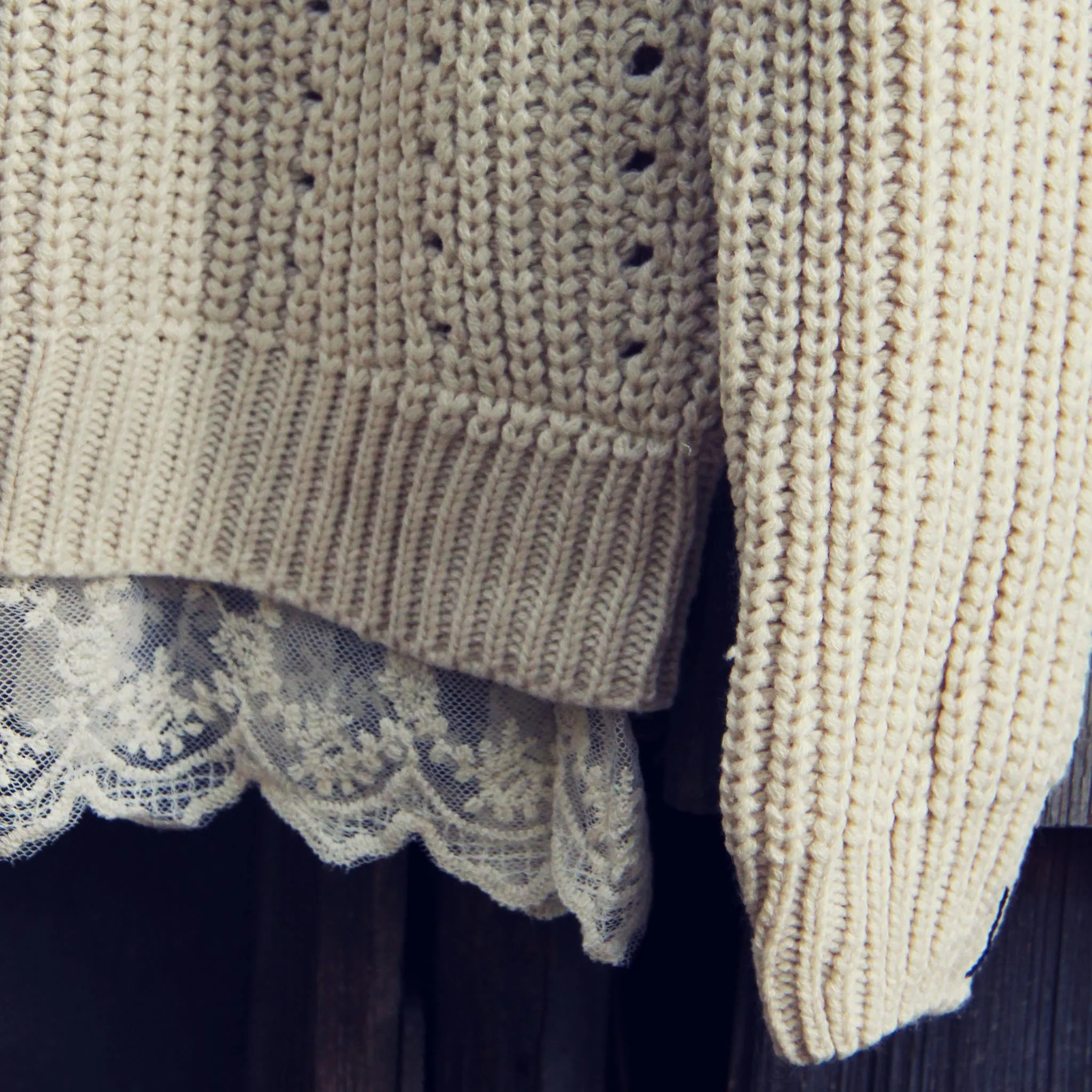 The Sugar Pine Lace Sweater in Cream