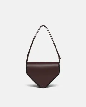 The Triangle Bag Medium - Alt-Nappa Shoulder Bag - Coffee BeanBlack