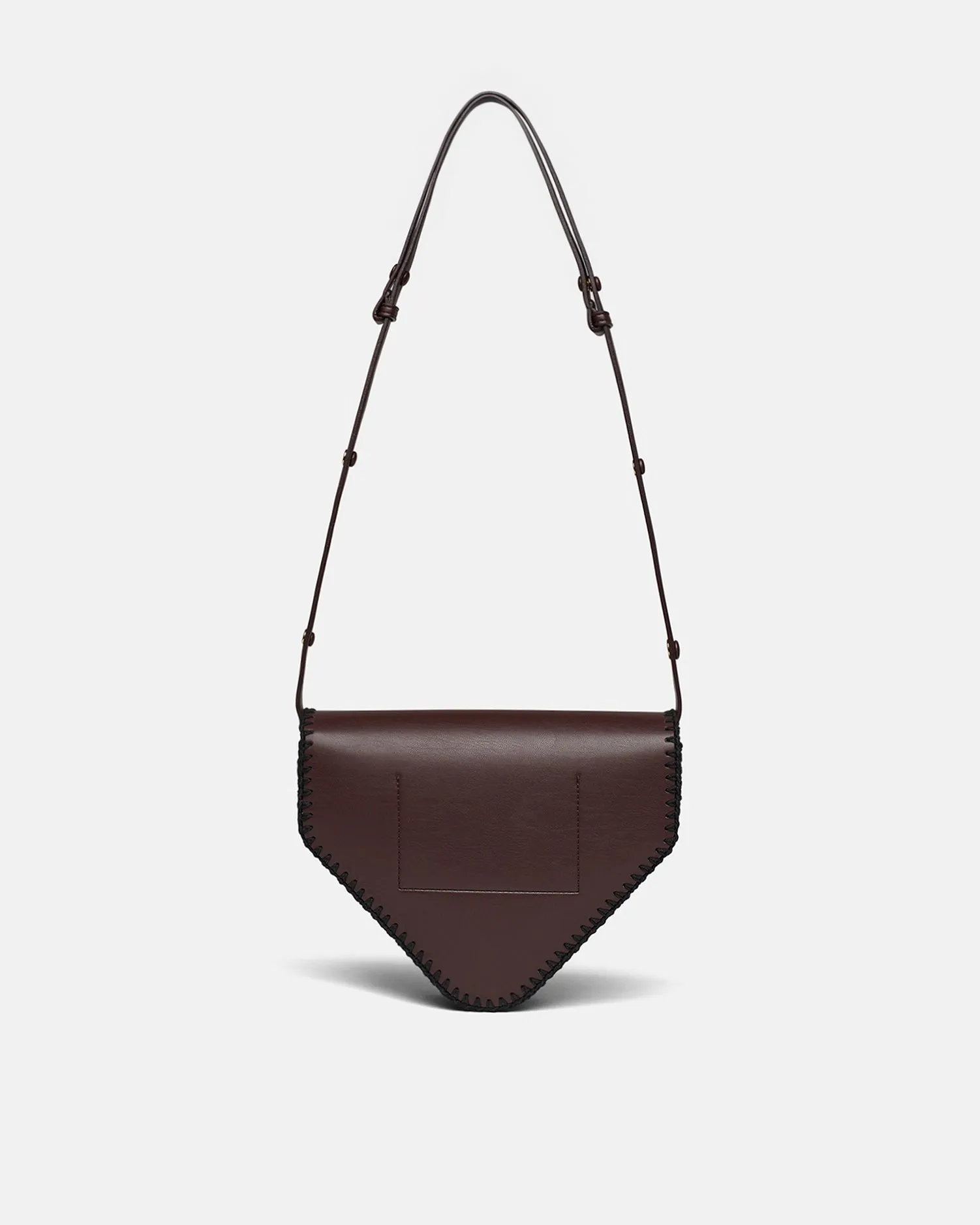 The Triangle Bag Medium - Alt-Nappa Shoulder Bag - Coffee BeanBlack