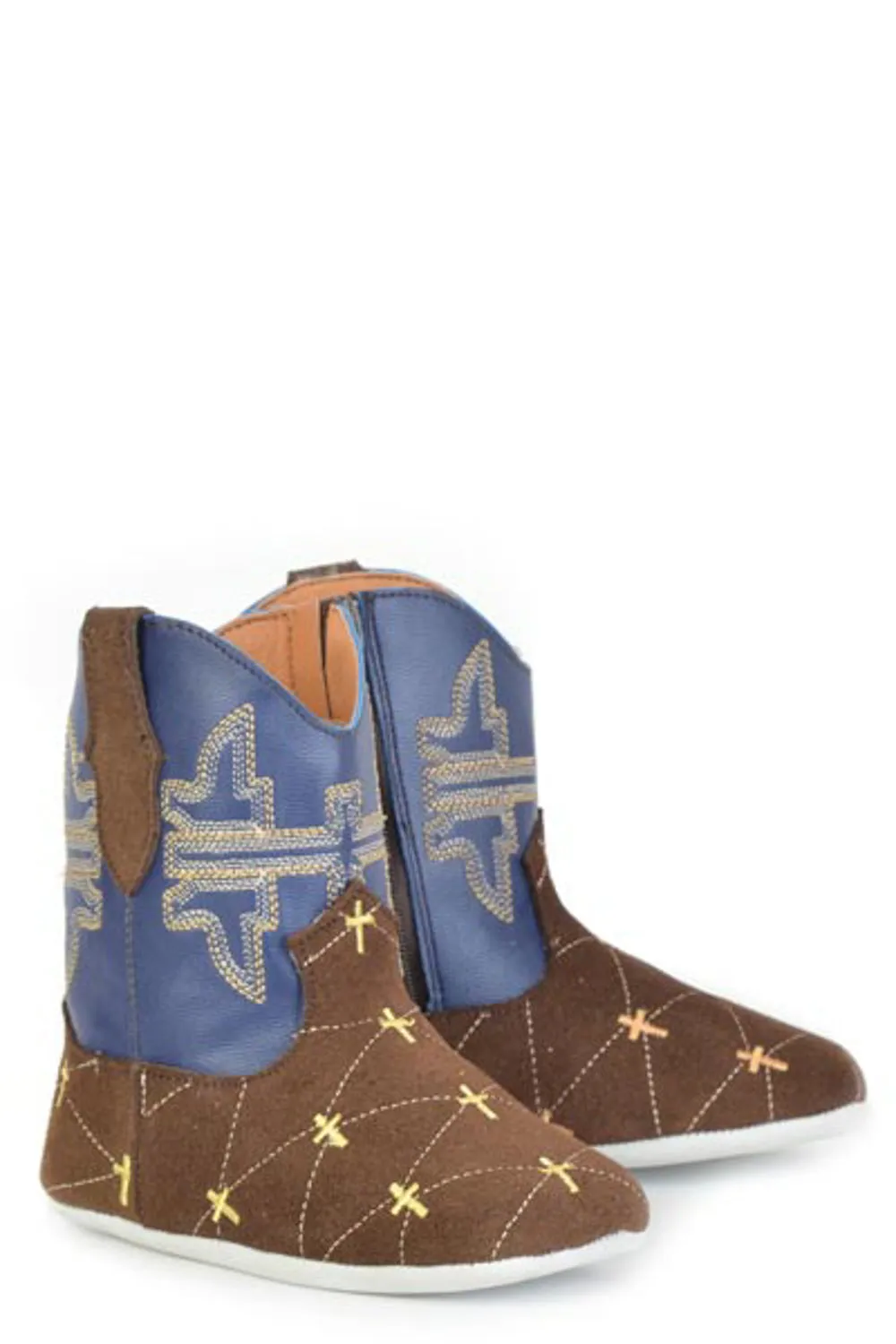 Tin Haul Infant Boys Child of God Brown Leather Cowboy Boots