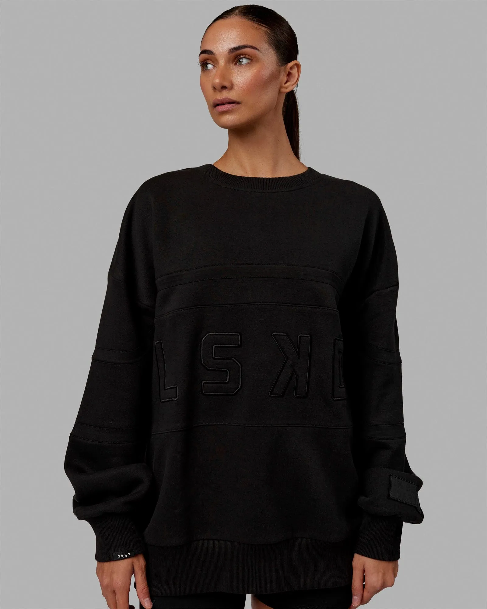 Unisex PrimeTime Sweater Oversize - Black-Black