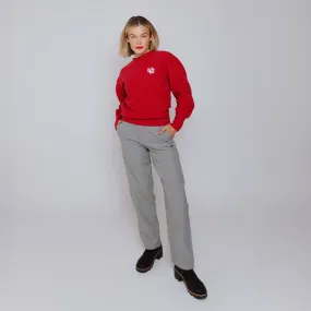 Utah Atlas Ribbed Sweater, Crimson