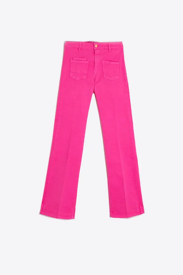 Vilagallo LAURA PINK SLIGHTLY FLARED JEANS