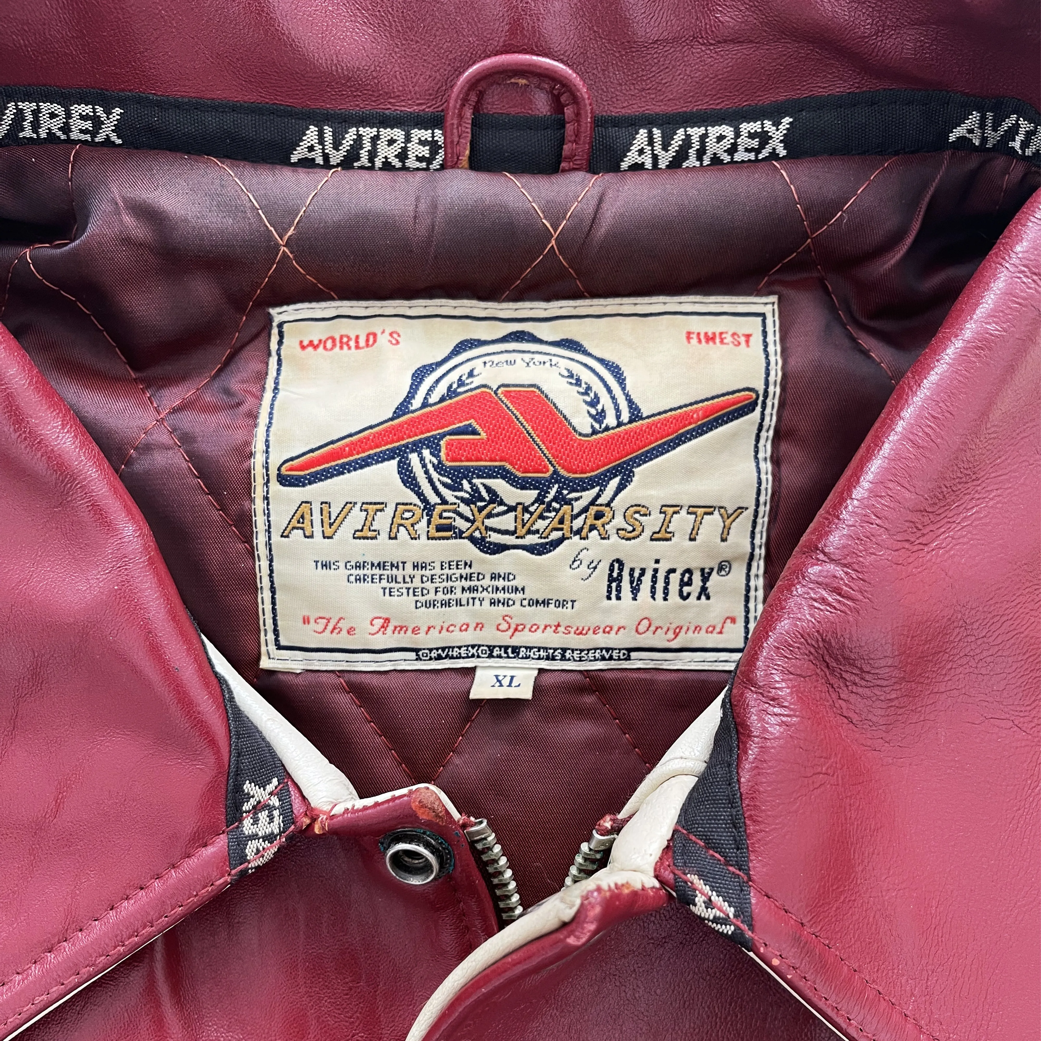 Vintage Avirex Leather Varsity Jacket