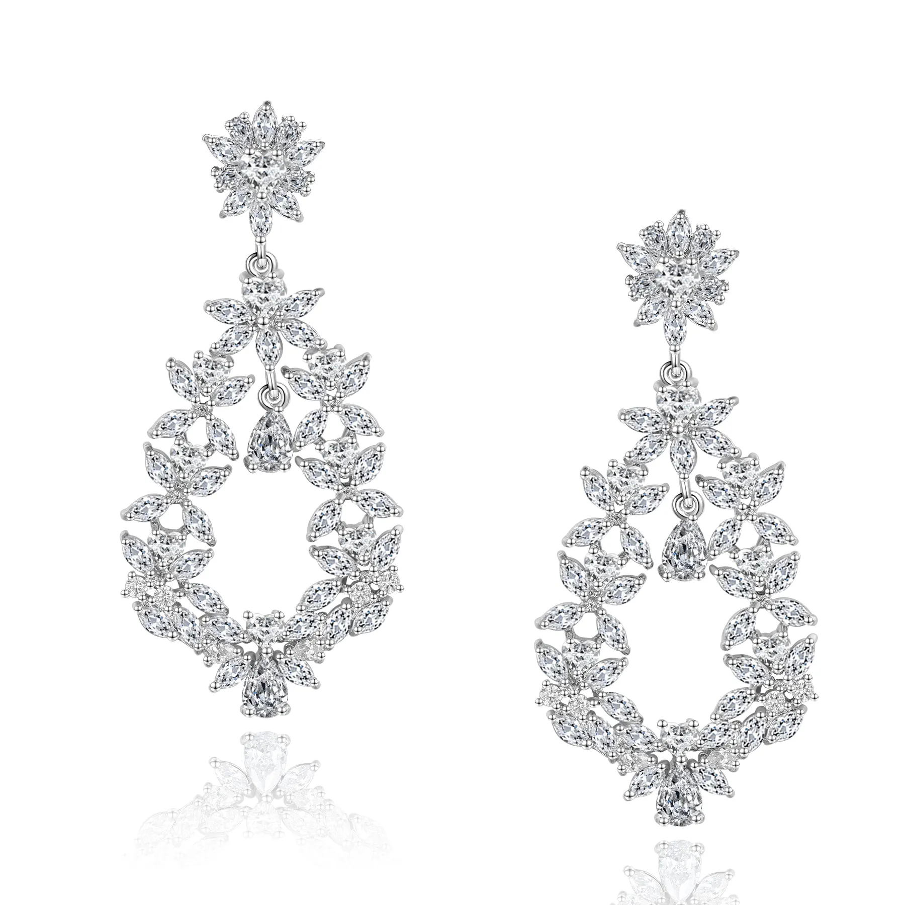 Vivian Dangling Cubic Zirconia Earrings