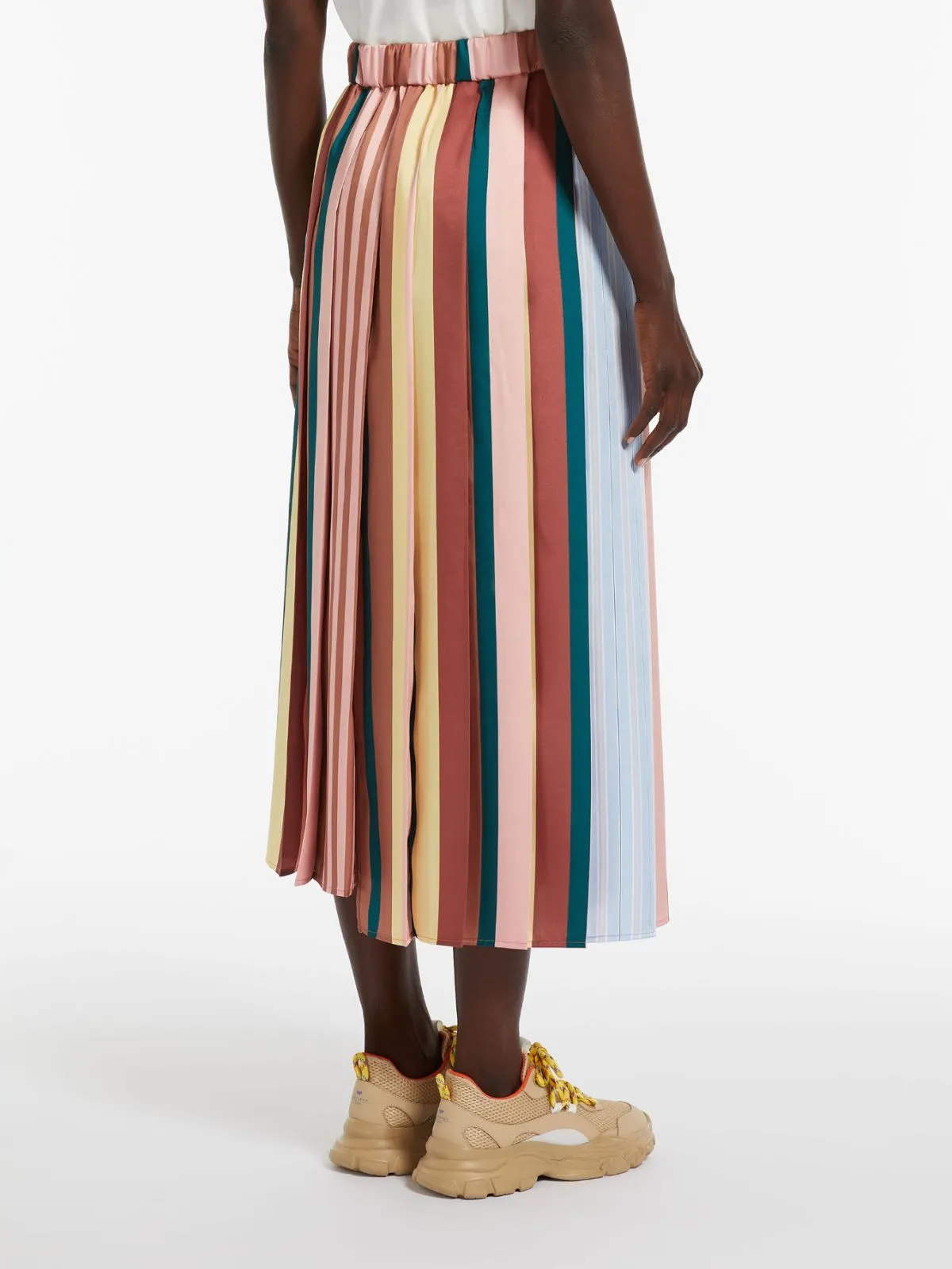 Weekend Max Mara Fagus Stripe Skirt in Avio Multi