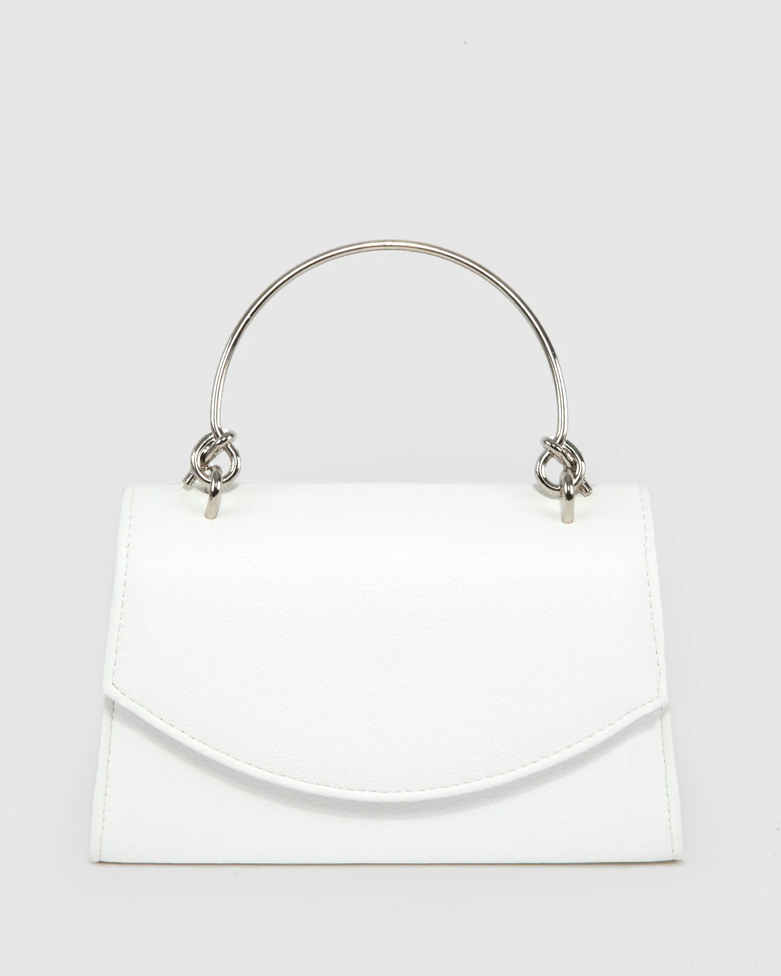 White Luana Top Handle Bag