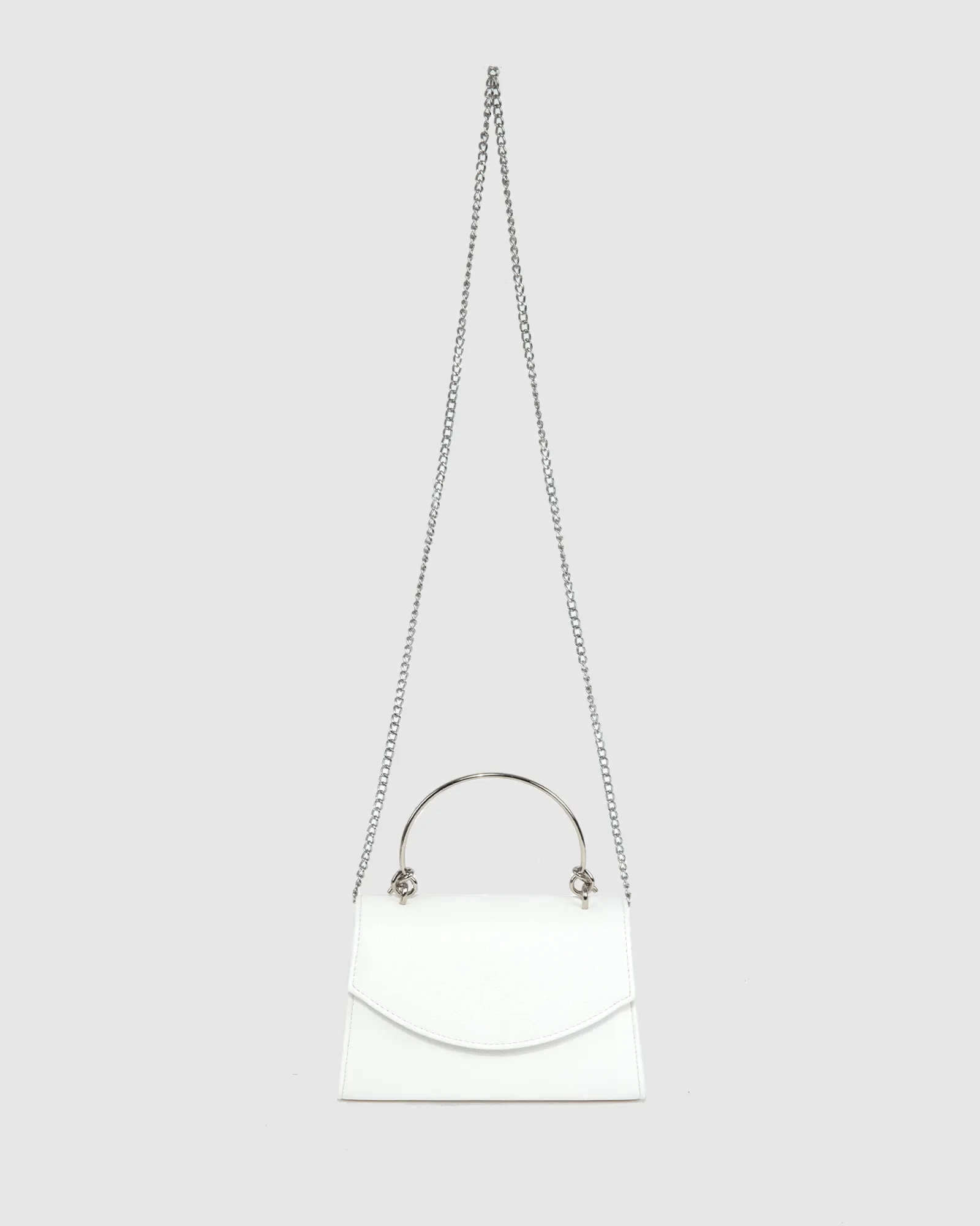 White Luana Top Handle Bag