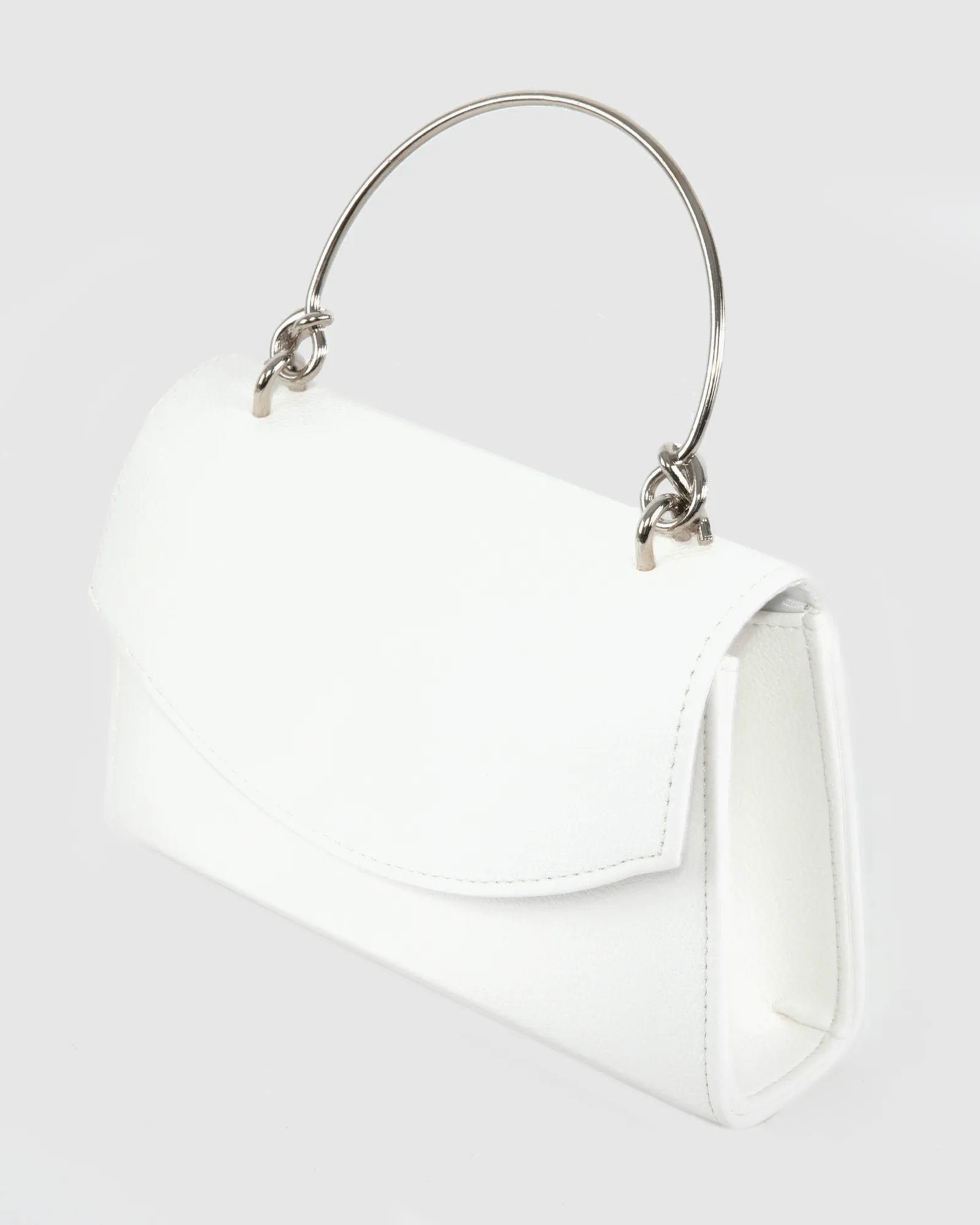 White Luana Top Handle Bag