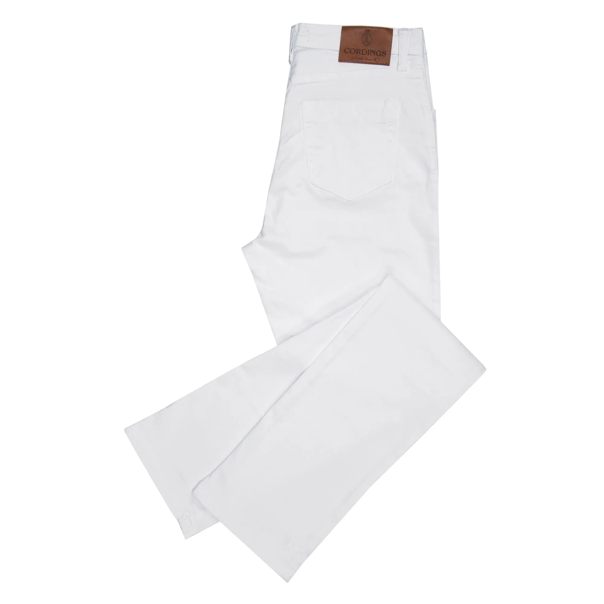 White Cotton Stretch Lily Jeans