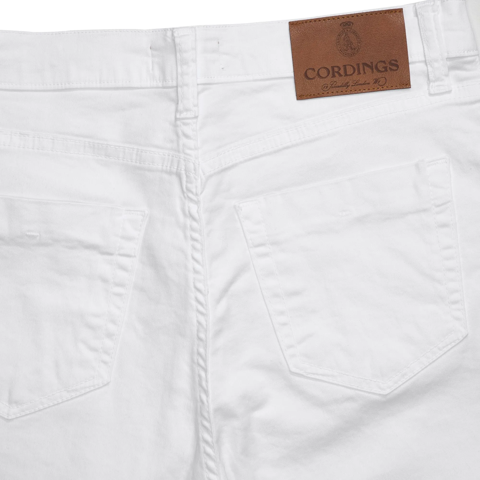 White Cotton Stretch Lily Jeans