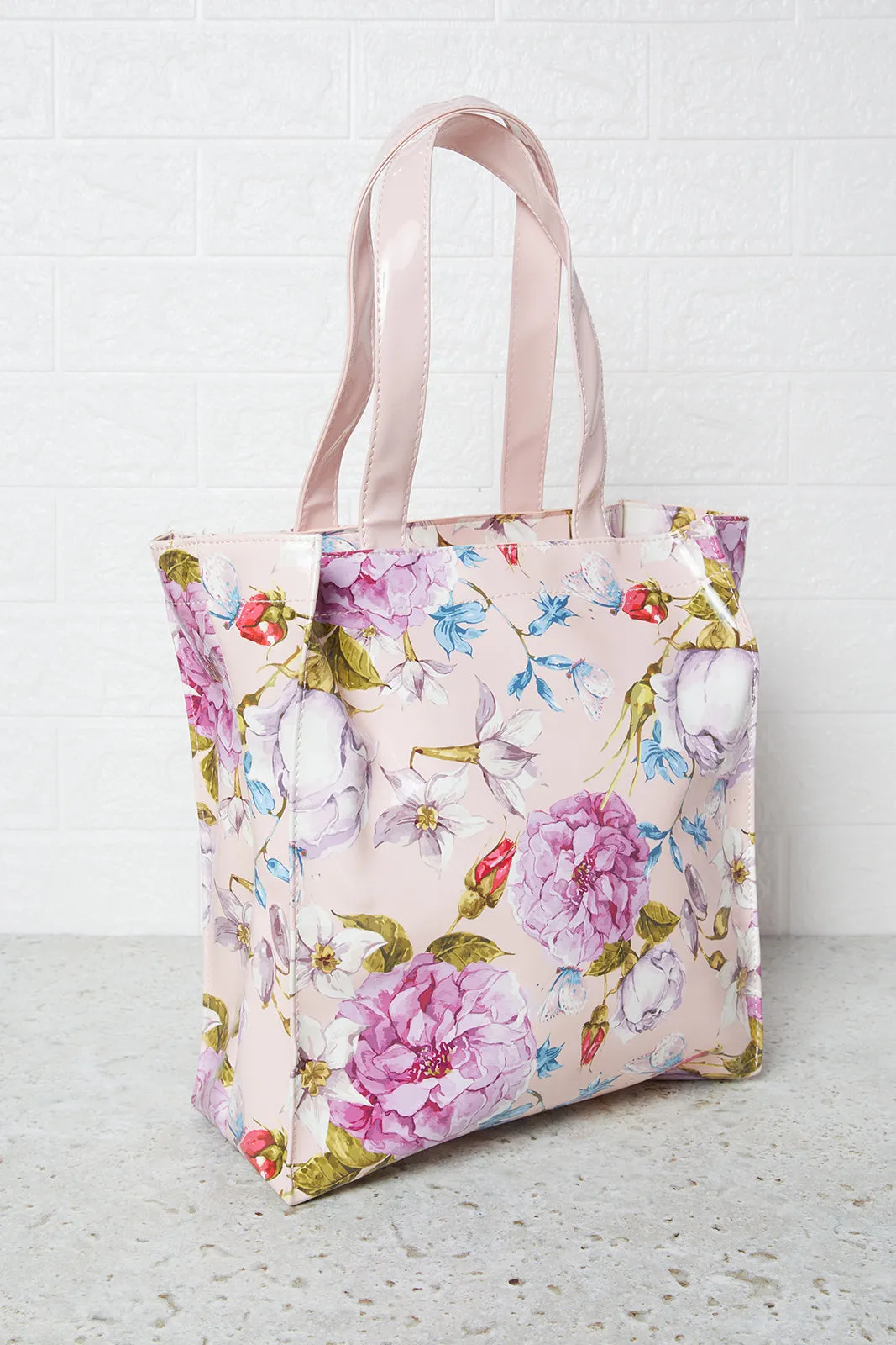 Women White Printed Shopper Bag