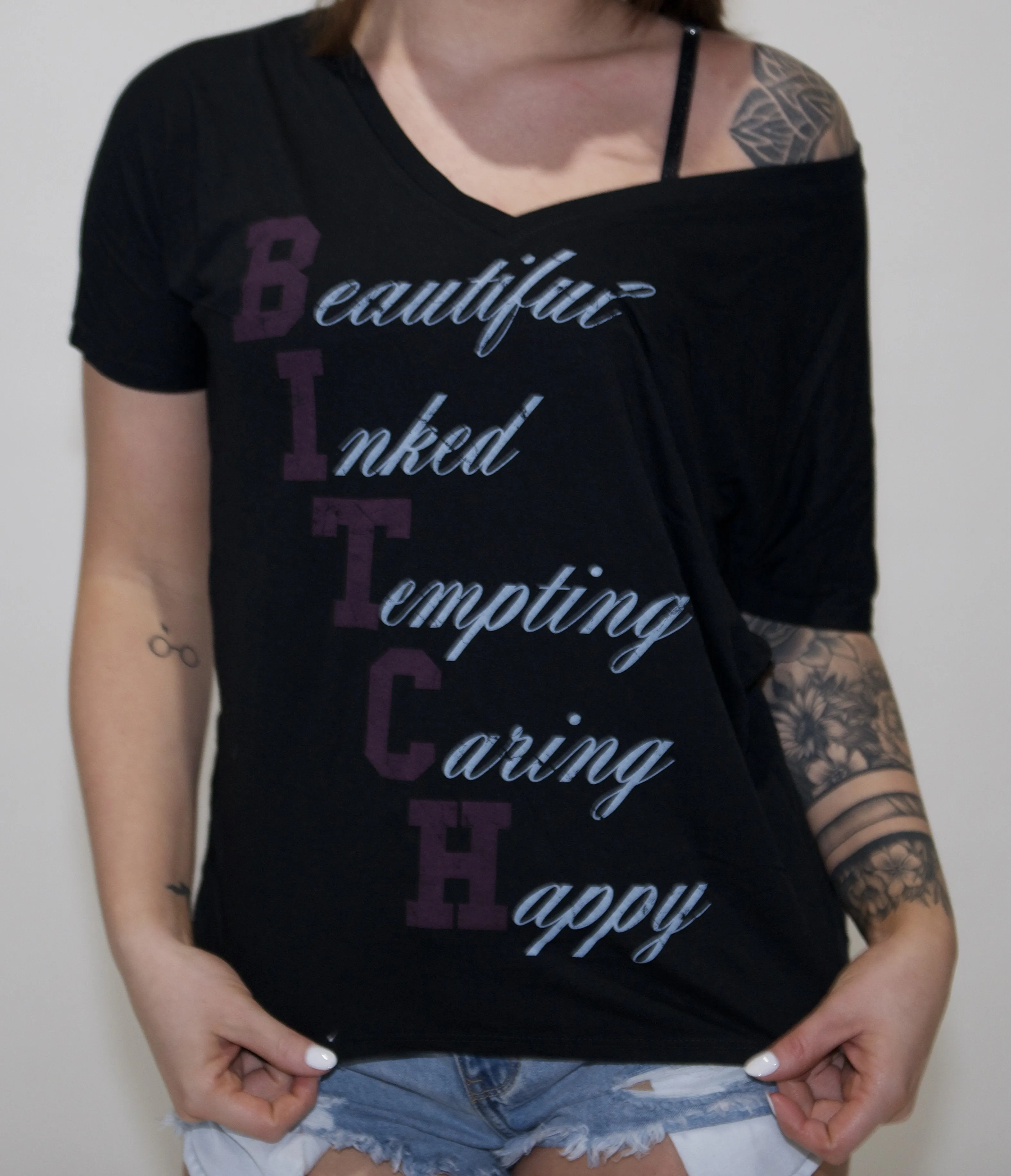 Women's B.I.T.C.H. V-Neck Tee