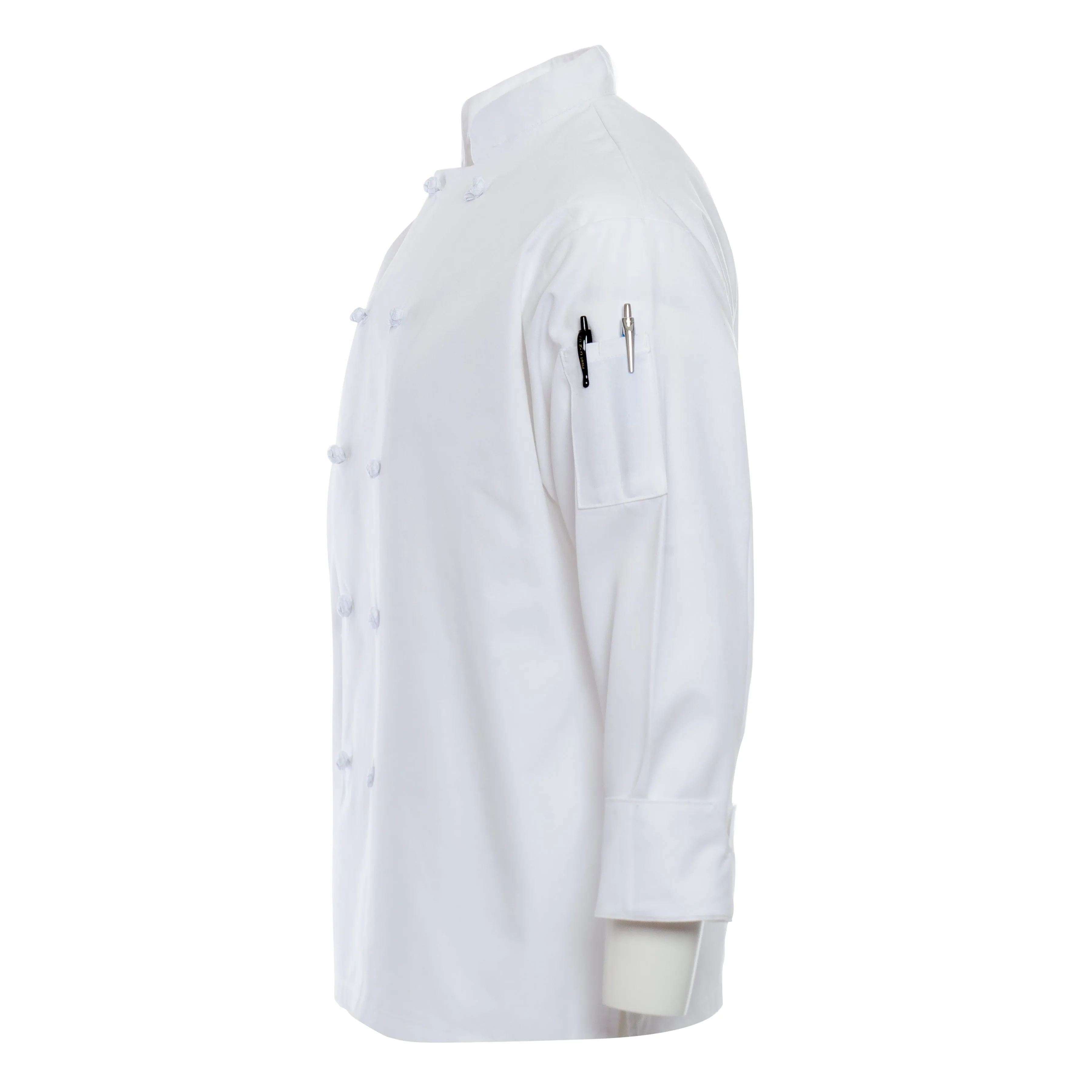 Women's Knot-Button White Chef Coat 4700W