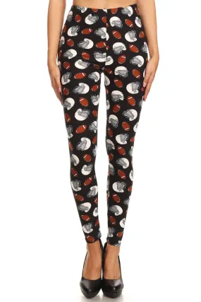 Women's Regular Football Helmet Pattern Printed Leggings