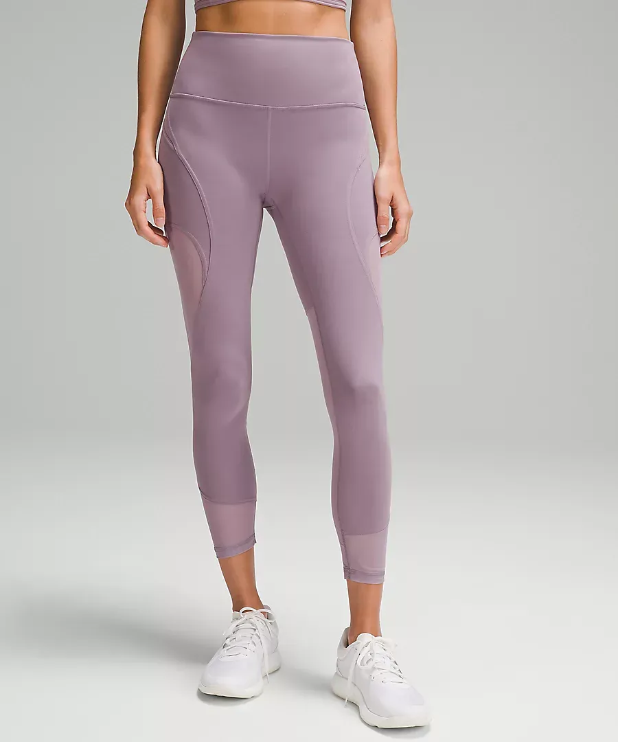 WOMEN'S WUNDER TRAIN MESH PANEL HR 25 TIGHT - VIOLET VERBENA - CLEARANCE