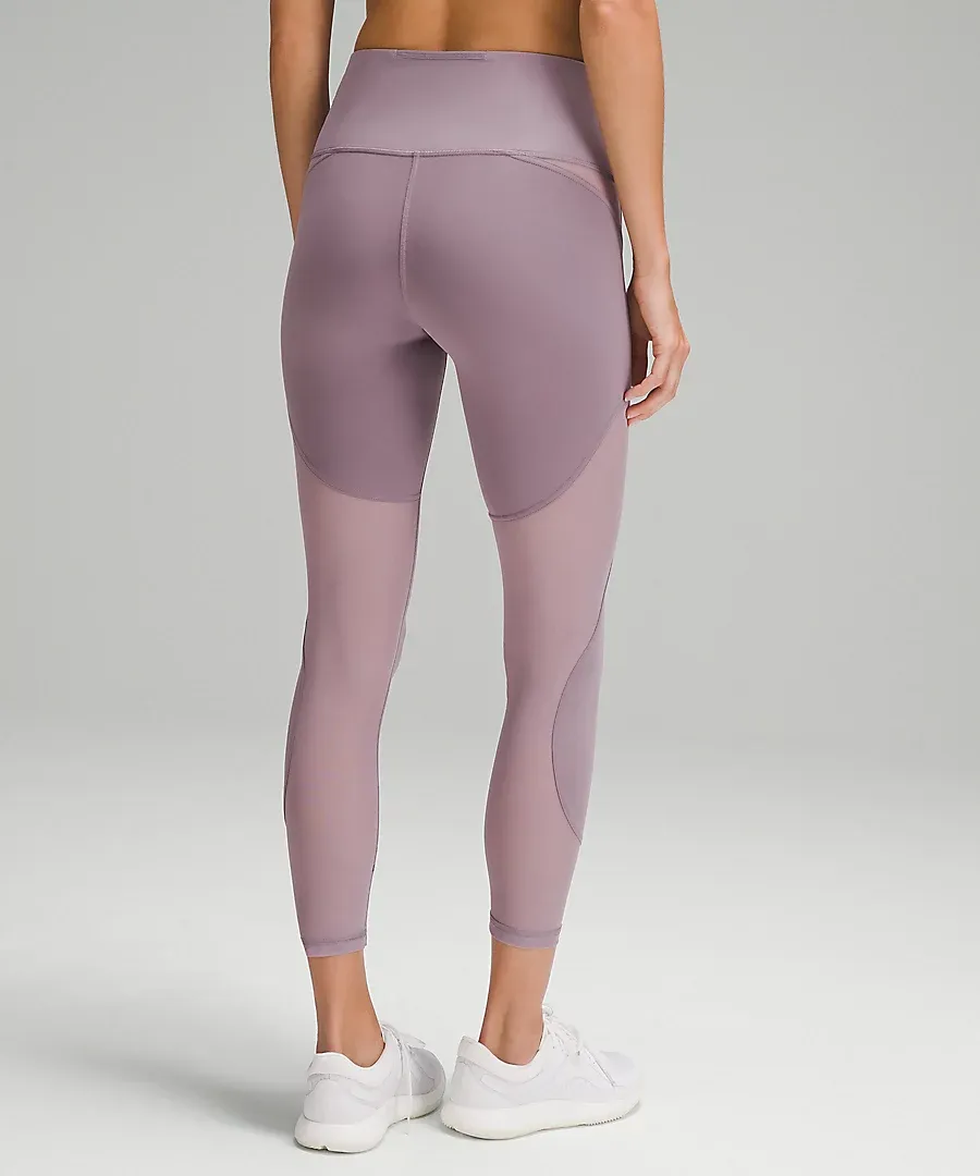 WOMEN'S WUNDER TRAIN MESH PANEL HR 25 TIGHT - VIOLET VERBENA - CLEARANCE