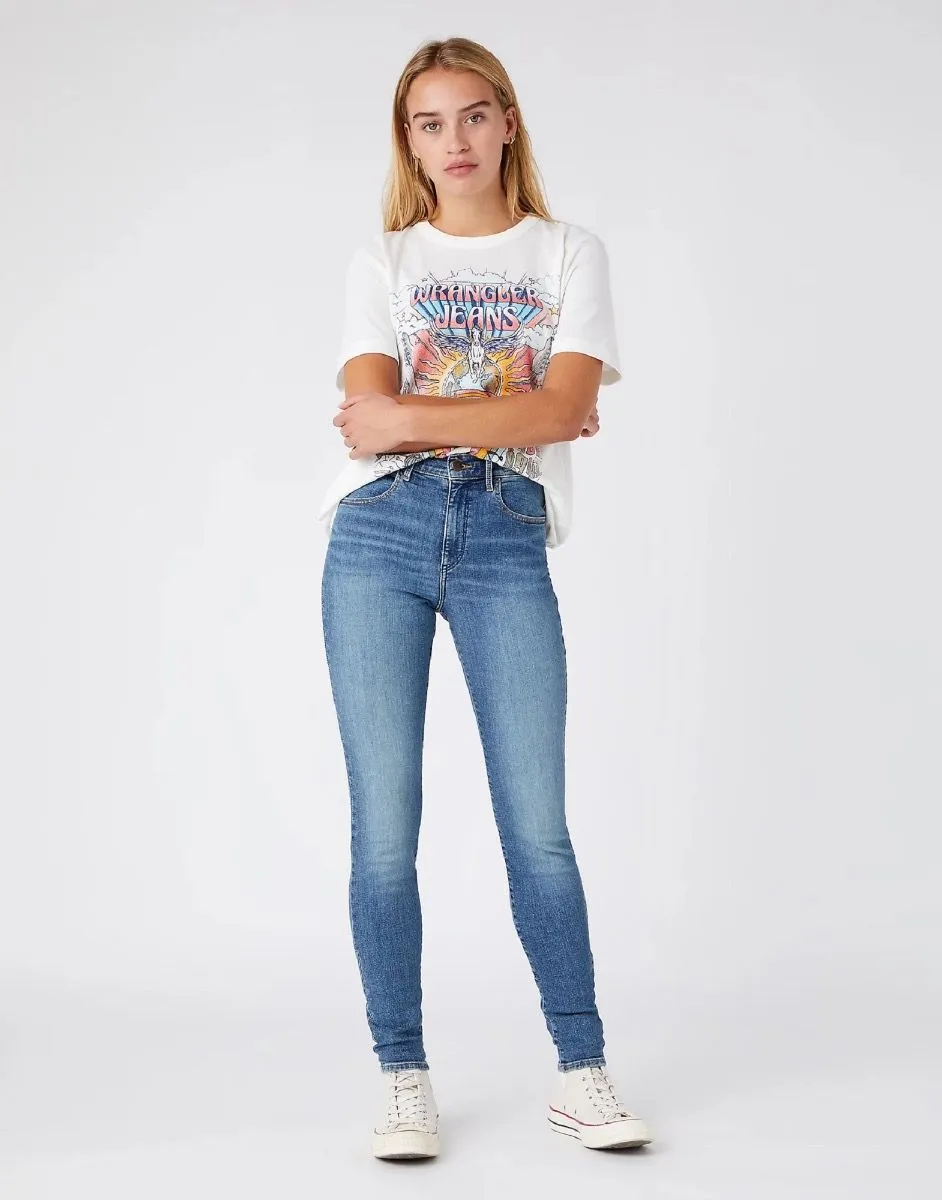 Wrangler High Rise Skinny Stretch Jeans Day Trip