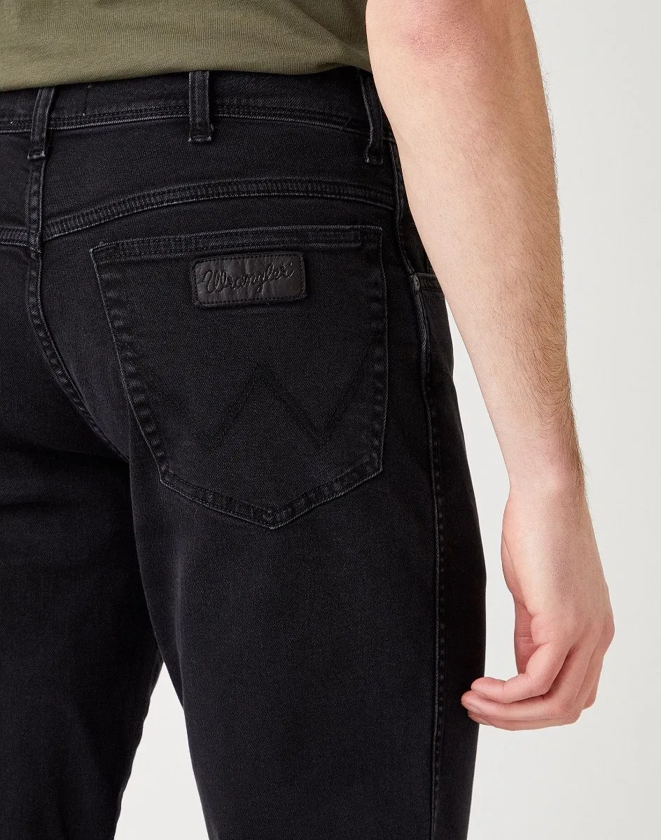 Wrangler Texas Slim Stretch Denim Jeans Black Crow