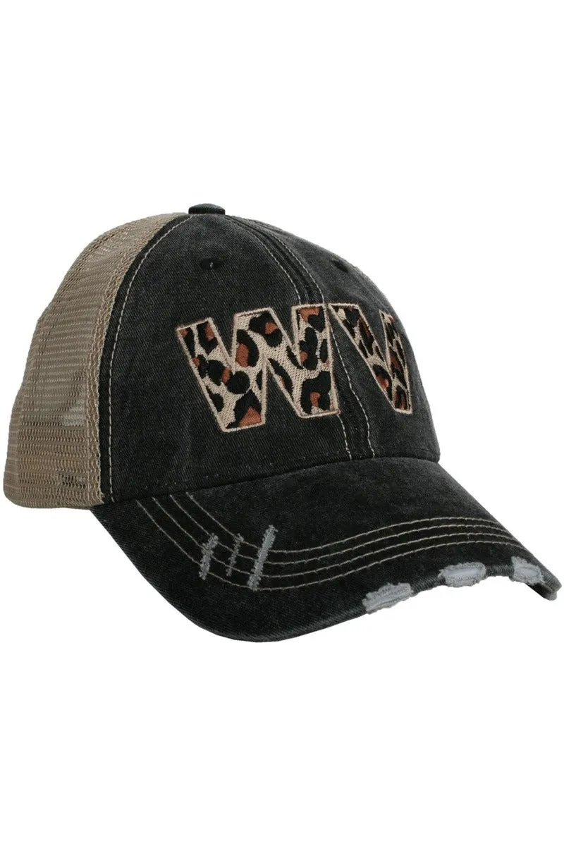 WV West Virginia Leopard Women's Trucker Hat